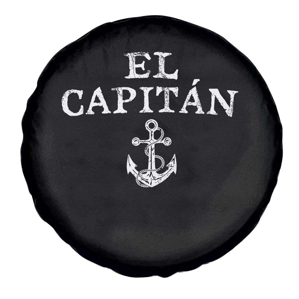 El Capitan Spare Tire Cover Funny Boat Captain Vintage Anchor