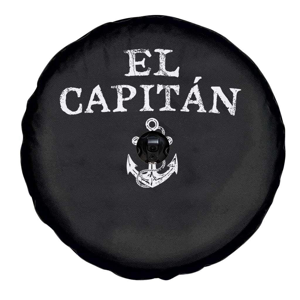 El Capitan Spare Tire Cover Funny Boat Captain Vintage Anchor