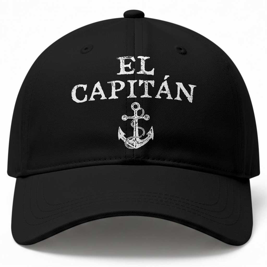 El Capitan Baseball Cap Funny Boat Captain Vintage Anchor