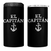 El Capitan 4 in 1 Can Cooler Tumbler Funny Boat Captain Vintage Anchor