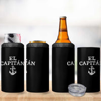 El Capitan 4 in 1 Can Cooler Tumbler Funny Boat Captain Vintage Anchor