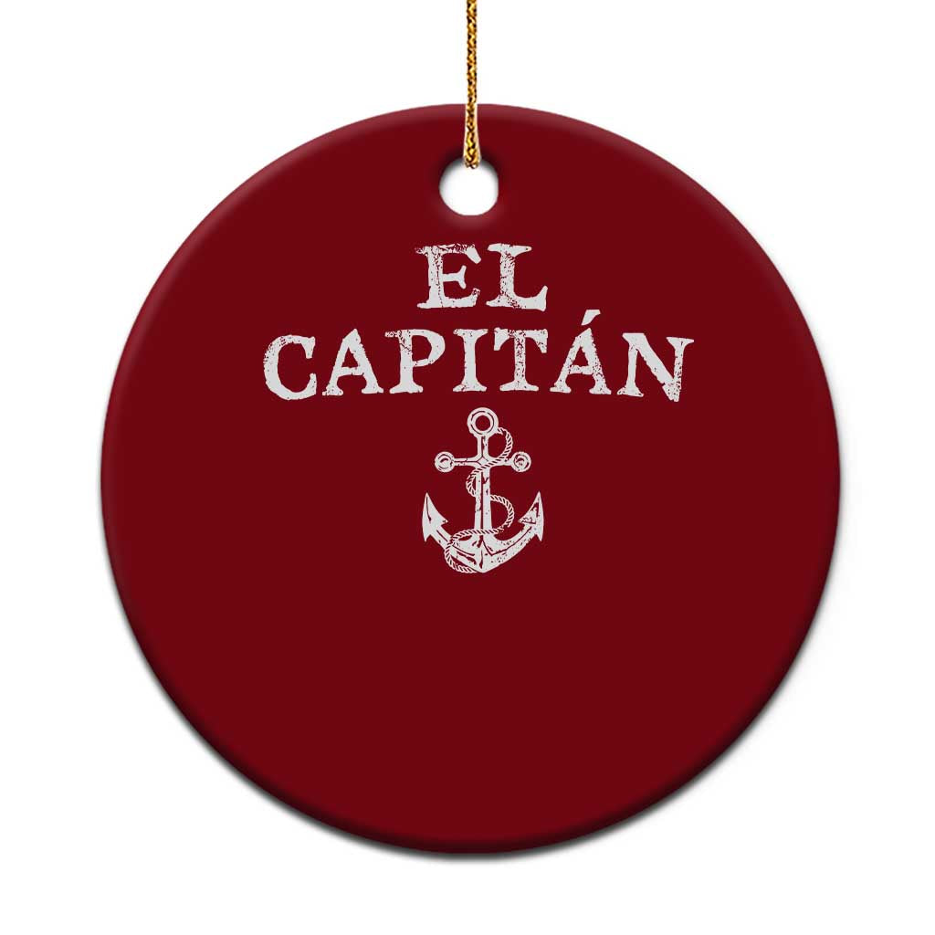 El Capitan Ceramic Ornament Funny Boat Captain Vintage Anchor
