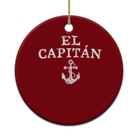 El Capitan Ceramic Ornament Funny Boat Captain Vintage Anchor