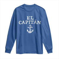 El Capitan Long Sleeve Shirt Funny Boat Captain Vintage Anchor