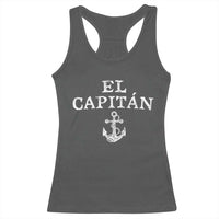 El Capitan Racerback Tank Top Funny Boat Captain Vintage Anchor