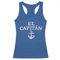 El Capitan Racerback Tank Top Funny Boat Captain Vintage Anchor