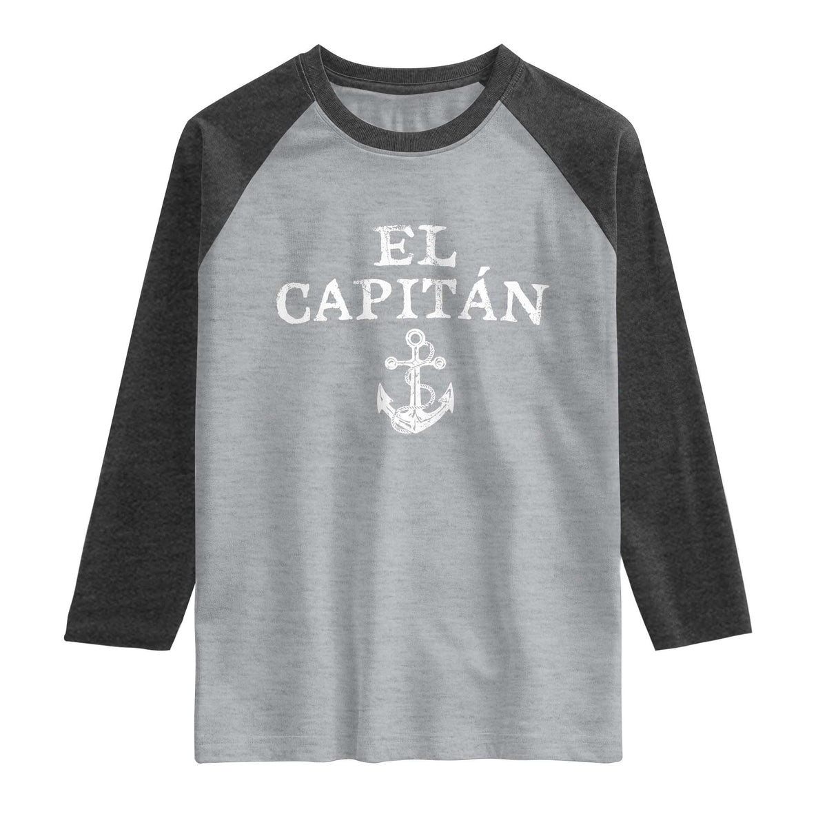El Capitan Raglan Shirt Funny Boat Captain Vintage Anchor