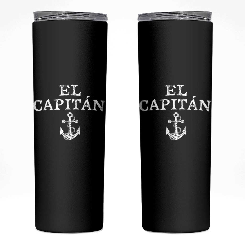 El Capitan Skinny Tumbler Funny Boat Captain Vintage Anchor