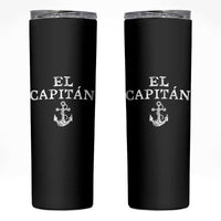 El Capitan Skinny Tumbler Funny Boat Captain Vintage Anchor