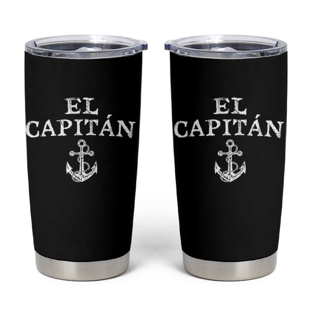 El Capitan Tumbler Cup Funny Boat Captain Vintage Anchor