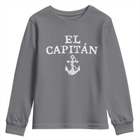 El Capitan Youth Sweatshirt Funny Boat Captain Vintage Anchor