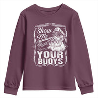 Show Me Your Bouys Youth Sweatshirt Funny Pontoon Boat Captain