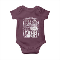 Quit Playin With Your Dinghy Baby Onesie Funny Pontoon Boat Captain