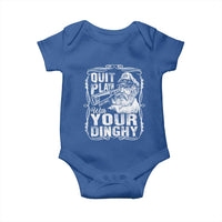 Quit Playin With Your Dinghy Baby Onesie Funny Pontoon Boat Captain