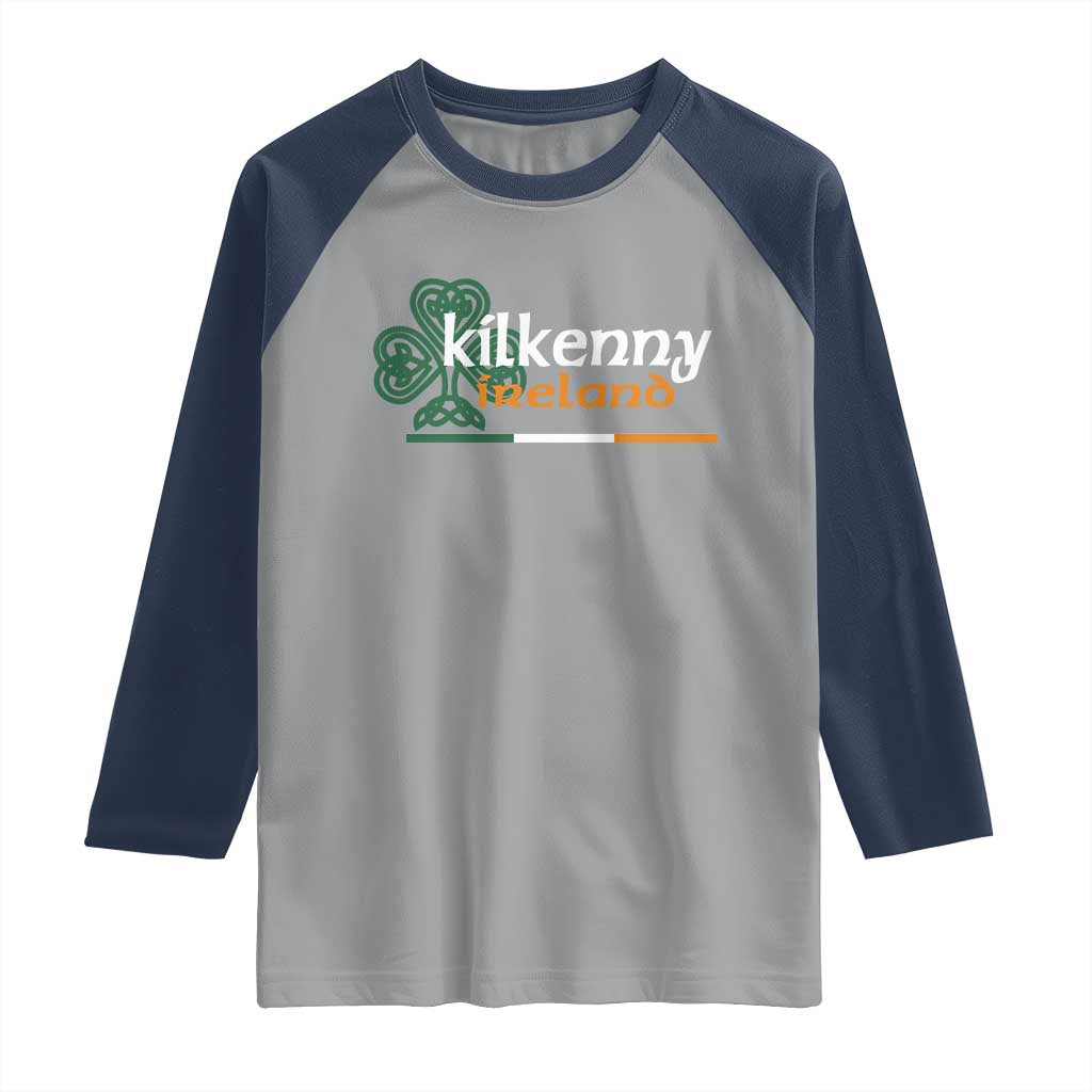 Kilkenny Ireland Raglan Shirt Irish City Souvenir St Patricks Day Celtic Shamrock