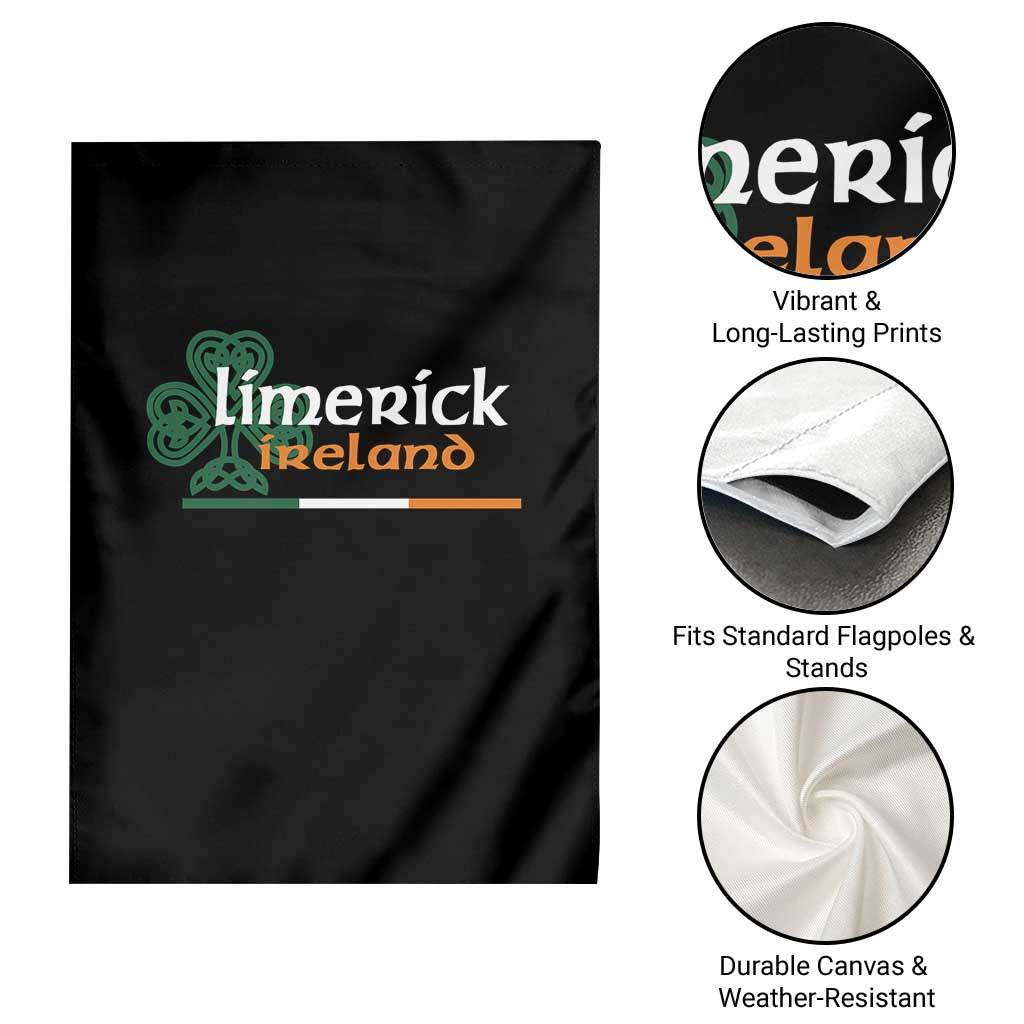 Limerick Ireland Garden Flag Irish City Souvenir St Patricks Day Celtic Shamrock