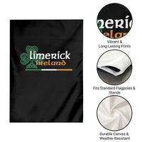 Limerick Ireland Garden Flag Irish City Souvenir St Patricks Day Celtic Shamrock