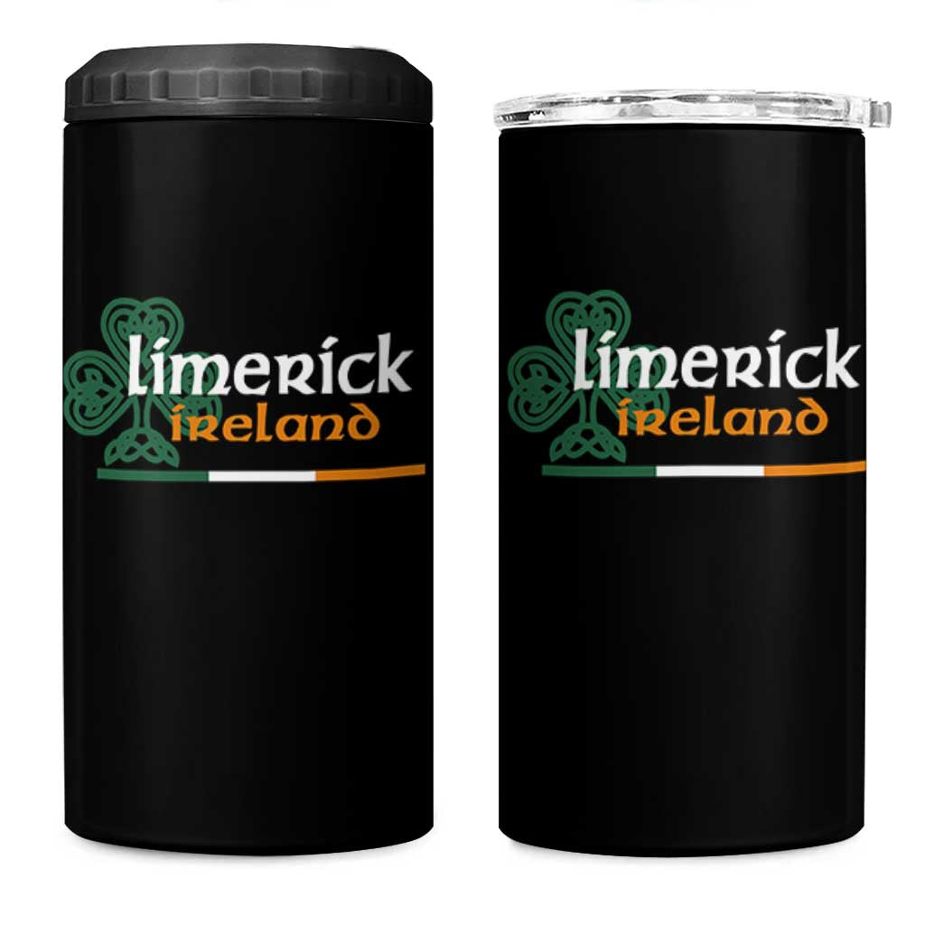 Limerick Ireland 4 in 1 Can Cooler Tumbler Irish City Souvenir St Patricks Day Celtic Shamrock