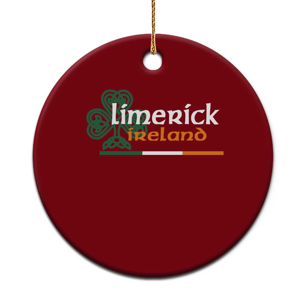 Limerick Ireland Ceramic Ornament Irish City Souvenir St Patricks Day Celtic Shamrock