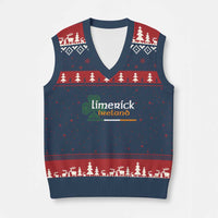 Limerick Ireland V-Neck Knit Sweater Vest Irish City Souvenir St Patricks Day Celtic Shamrock