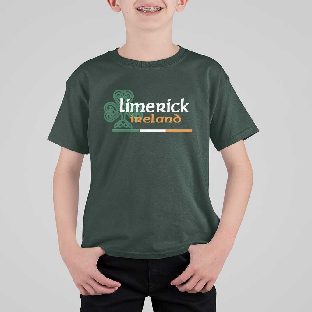 Limerick Ireland T Shirt For Kid Irish City Souvenir St Patricks Day Celtic Shamrock