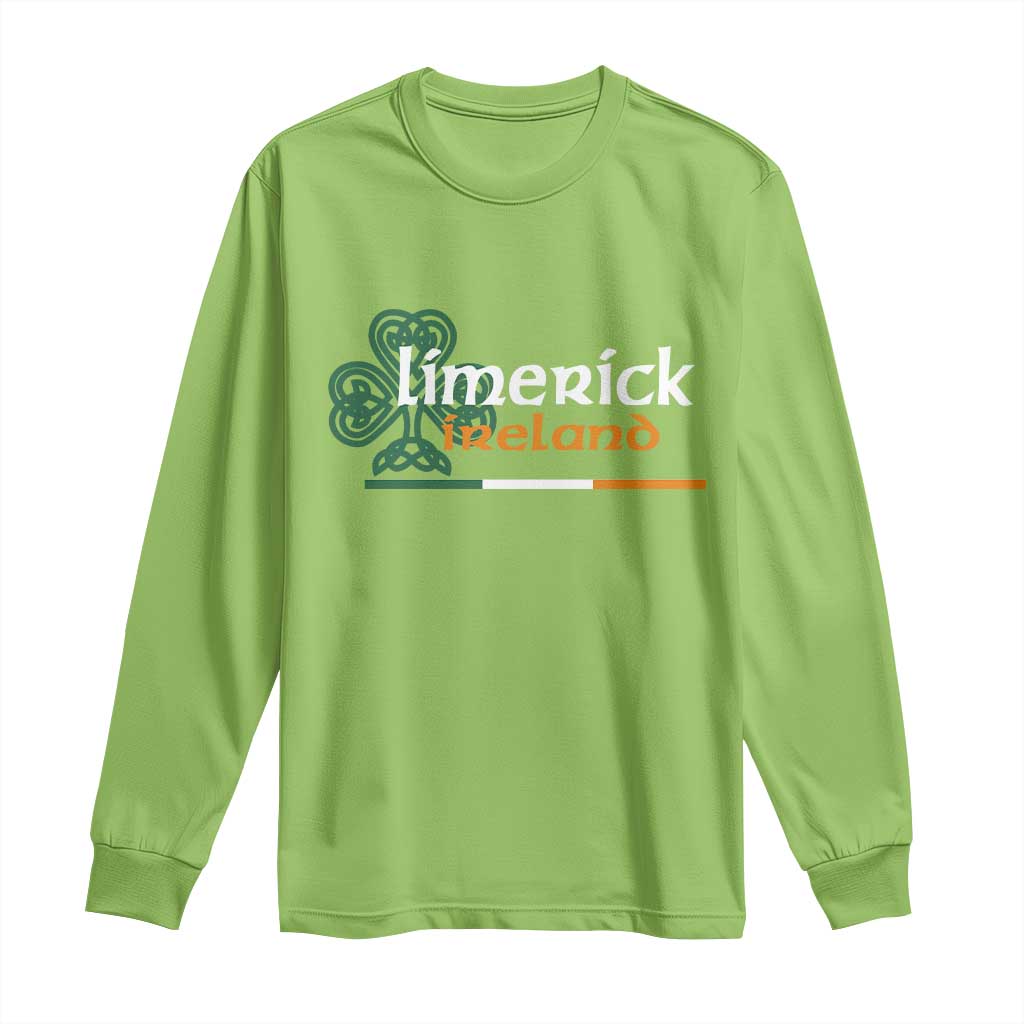 Limerick Ireland Long Sleeve Shirt Irish City Souvenir St Patricks Day Celtic Shamrock