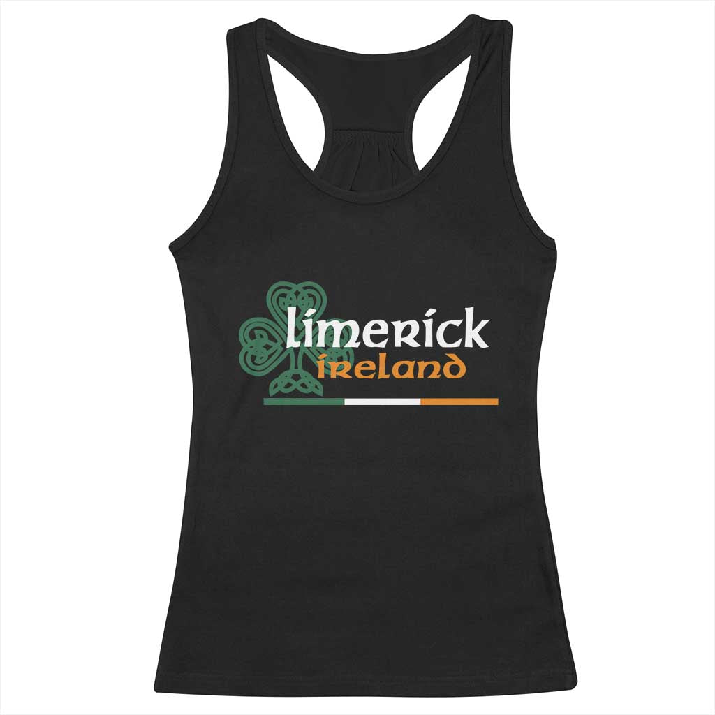Limerick Ireland Racerback Tank Top Irish City Souvenir St Patricks Day Celtic Shamrock