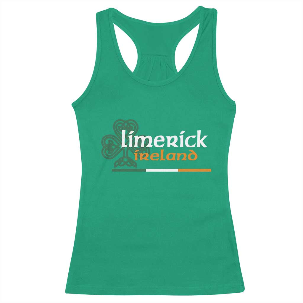 Limerick Ireland Racerback Tank Top Irish City Souvenir St Patricks Day Celtic Shamrock