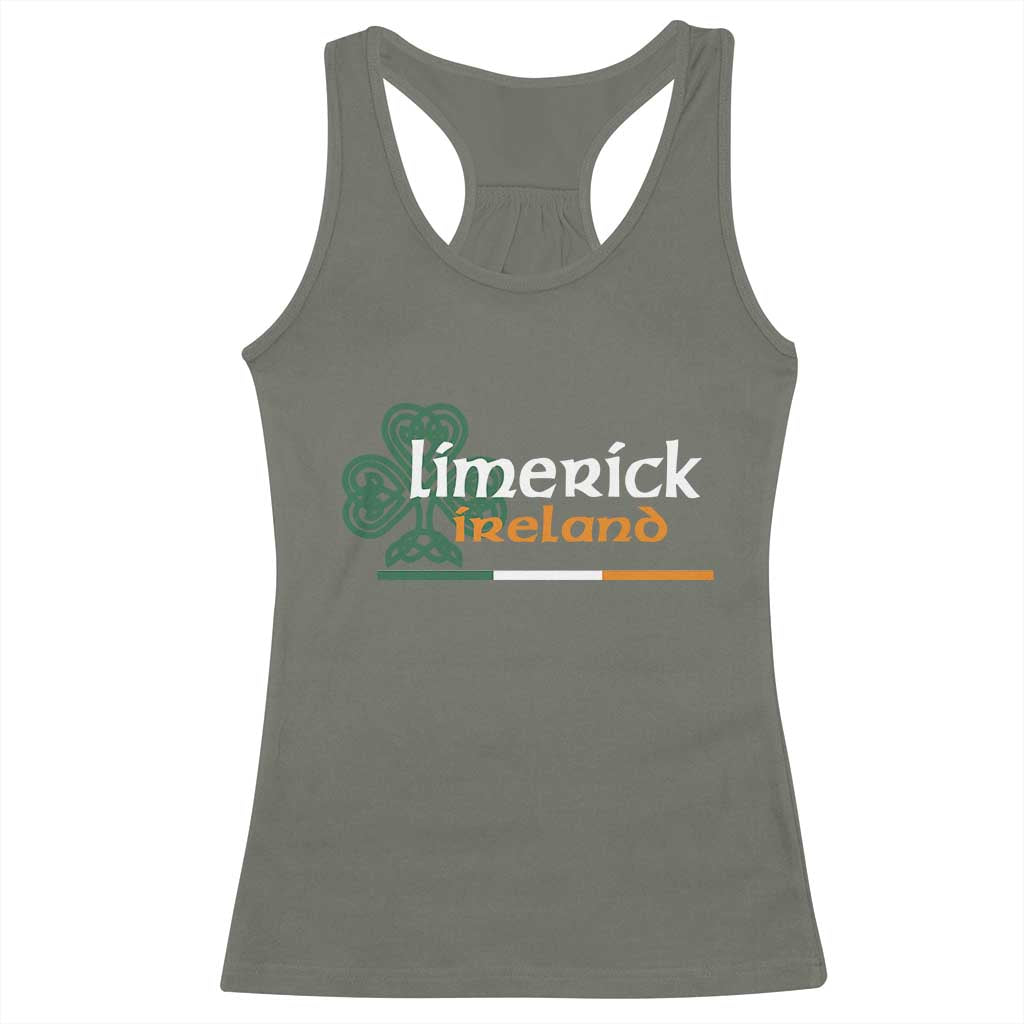 Limerick Ireland Racerback Tank Top Irish City Souvenir St Patricks Day Celtic Shamrock