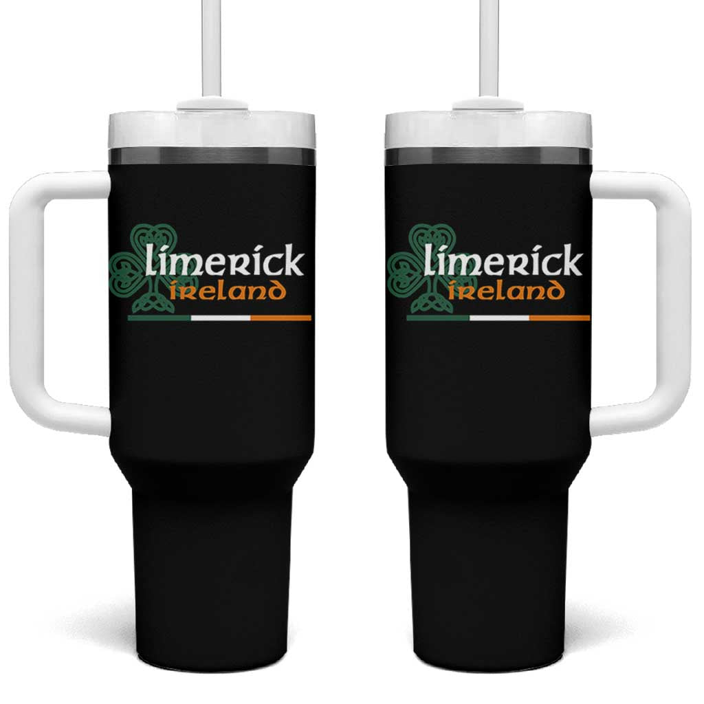 Limerick Ireland Tumbler With Handle Irish City Souvenir St Patricks Day Celtic Shamrock