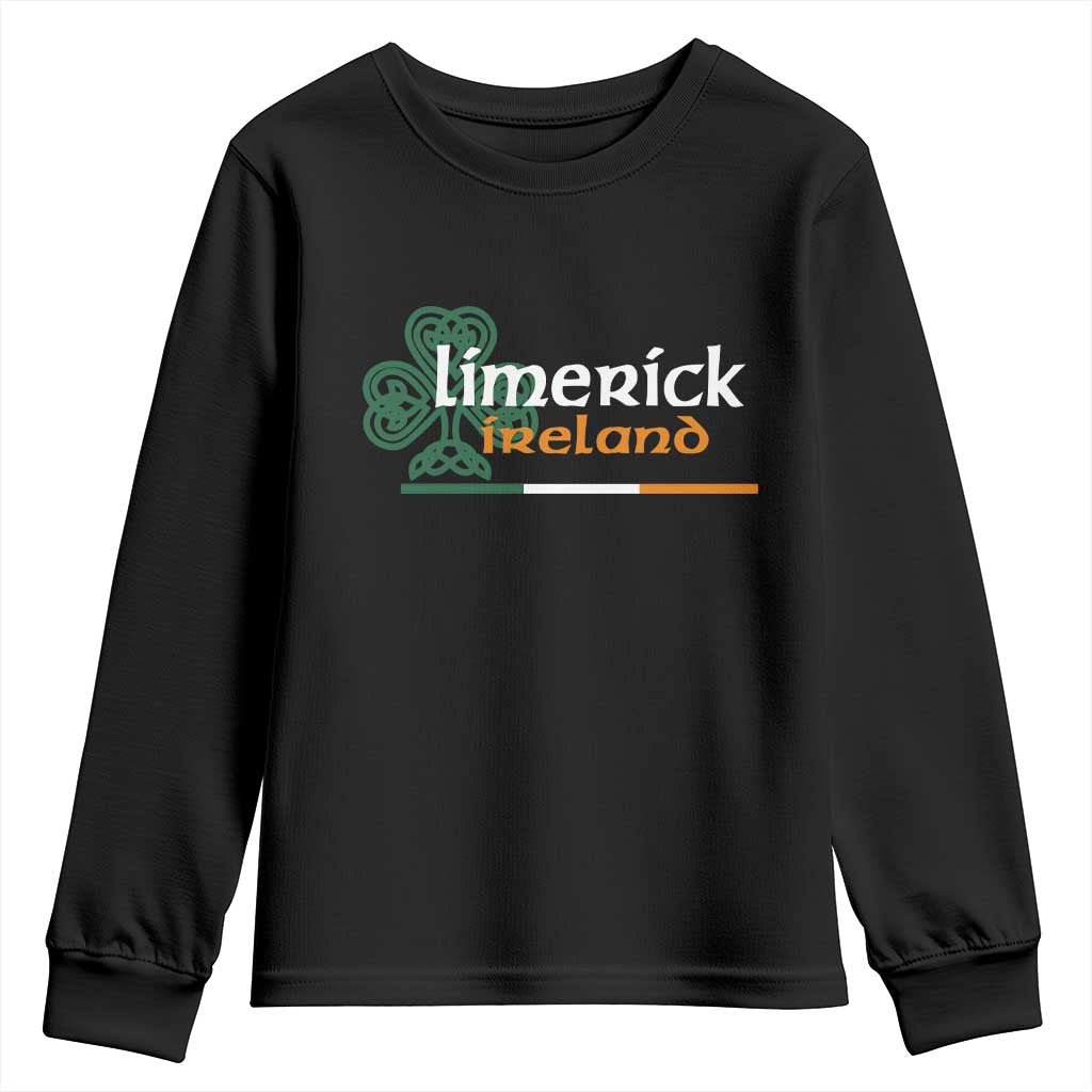 Limerick Ireland Youth Sweatshirt Irish City Souvenir St Patricks Day Celtic Shamrock