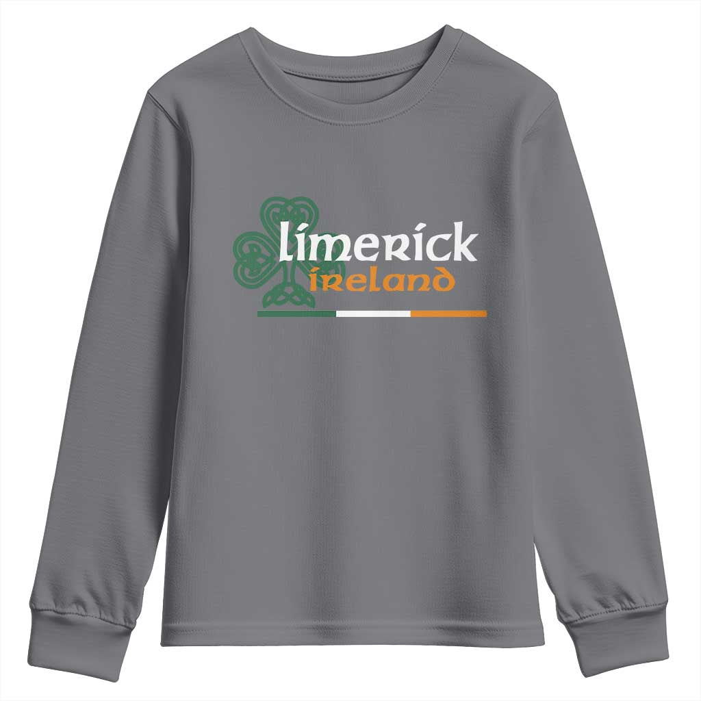 Limerick Ireland Youth Sweatshirt Irish City Souvenir St Patricks Day Celtic Shamrock