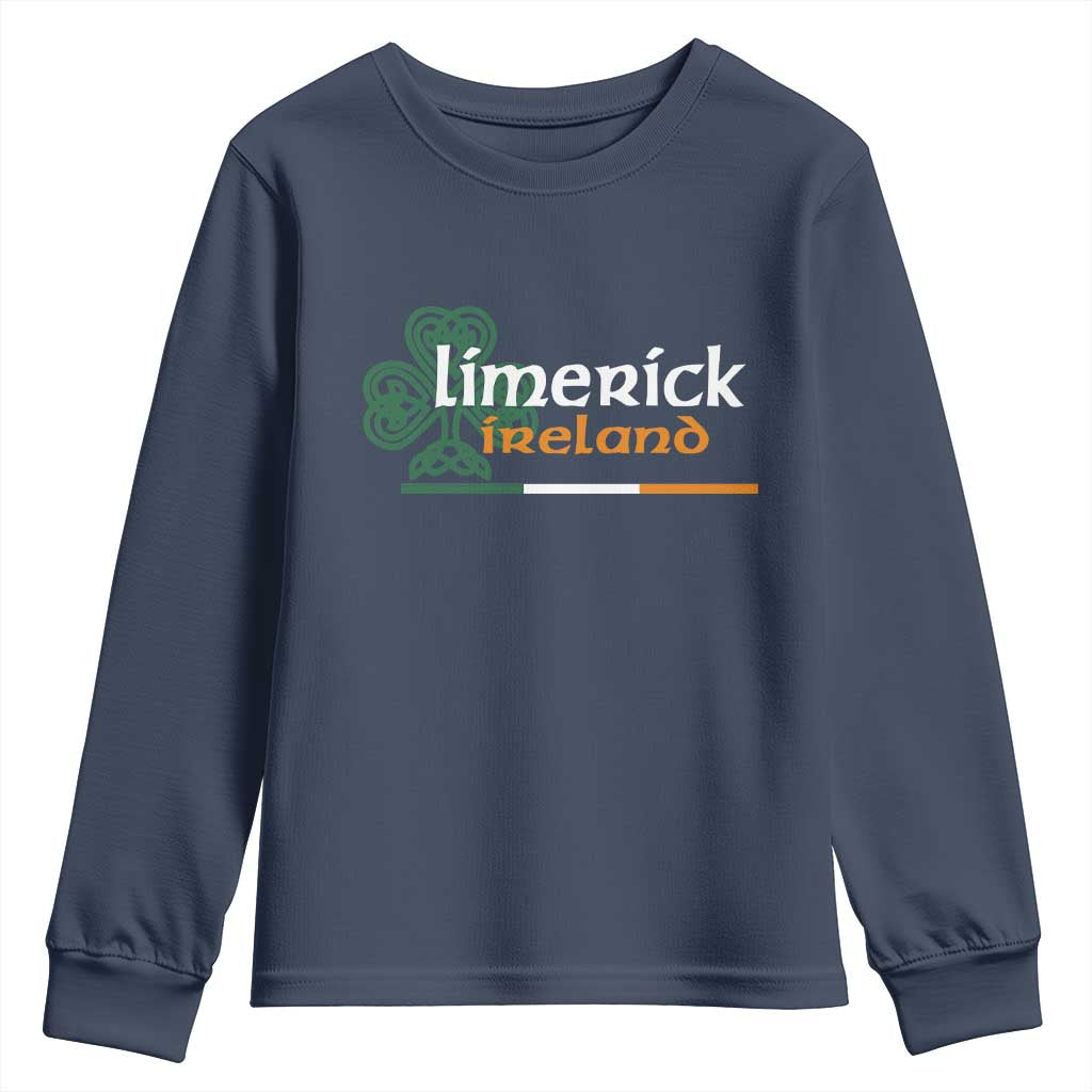 Limerick Ireland Youth Sweatshirt Irish City Souvenir St Patricks Day Celtic Shamrock