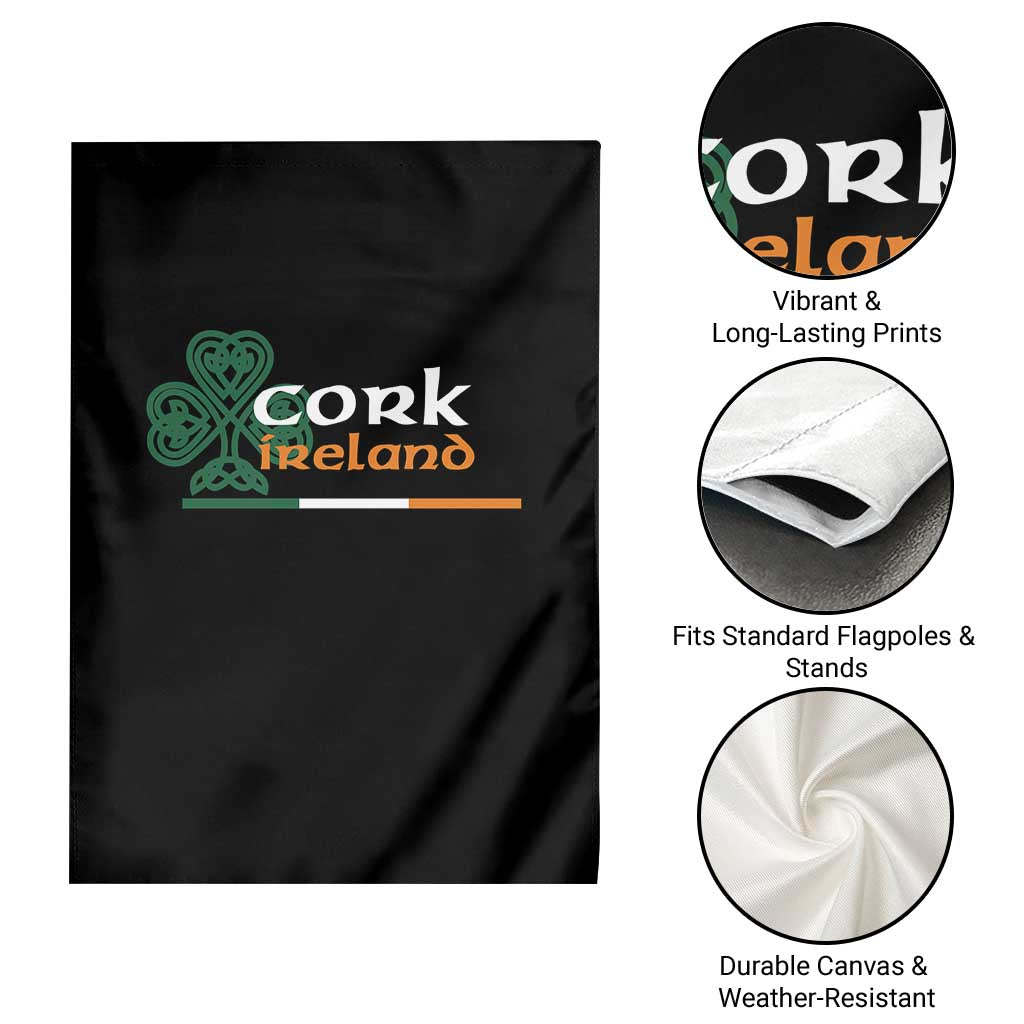 Cork Ireland Garden Flag Irish City Souvenir St Patricks Day Celtic Shamrock