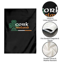 Cork Ireland Garden Flag Irish City Souvenir St Patricks Day Celtic Shamrock