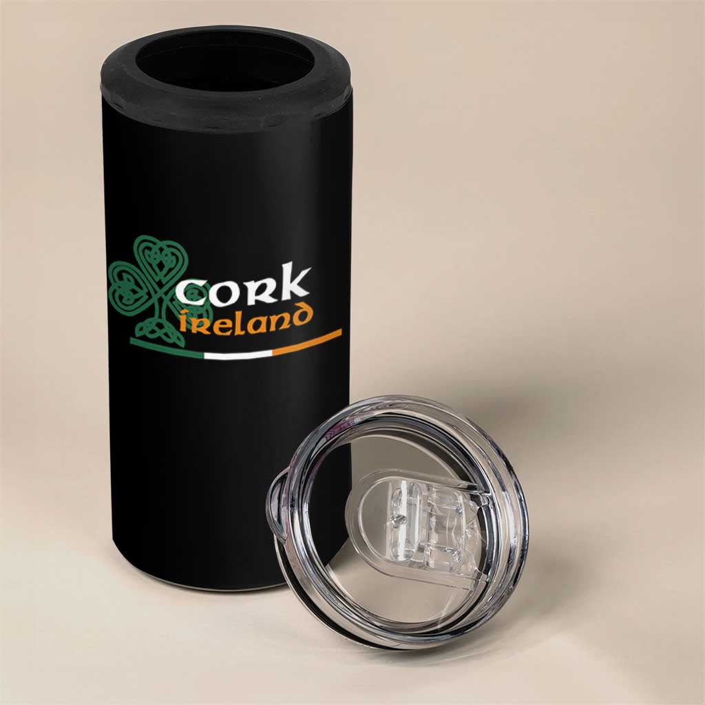Cork Ireland 4 in 1 Can Cooler Tumbler Irish City Souvenir St Patricks Day Celtic Shamrock