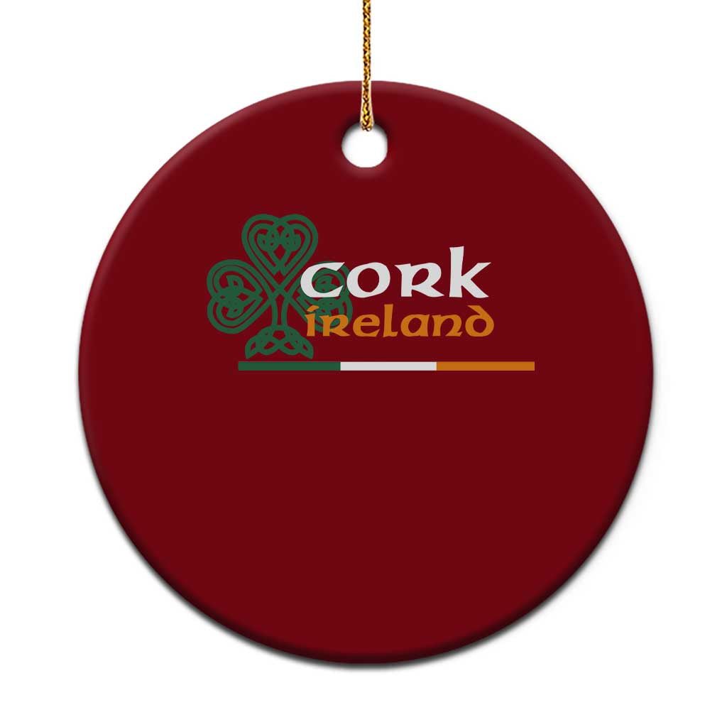Cork Ireland Ceramic Ornament Irish City Souvenir St Patricks Day Celtic Shamrock