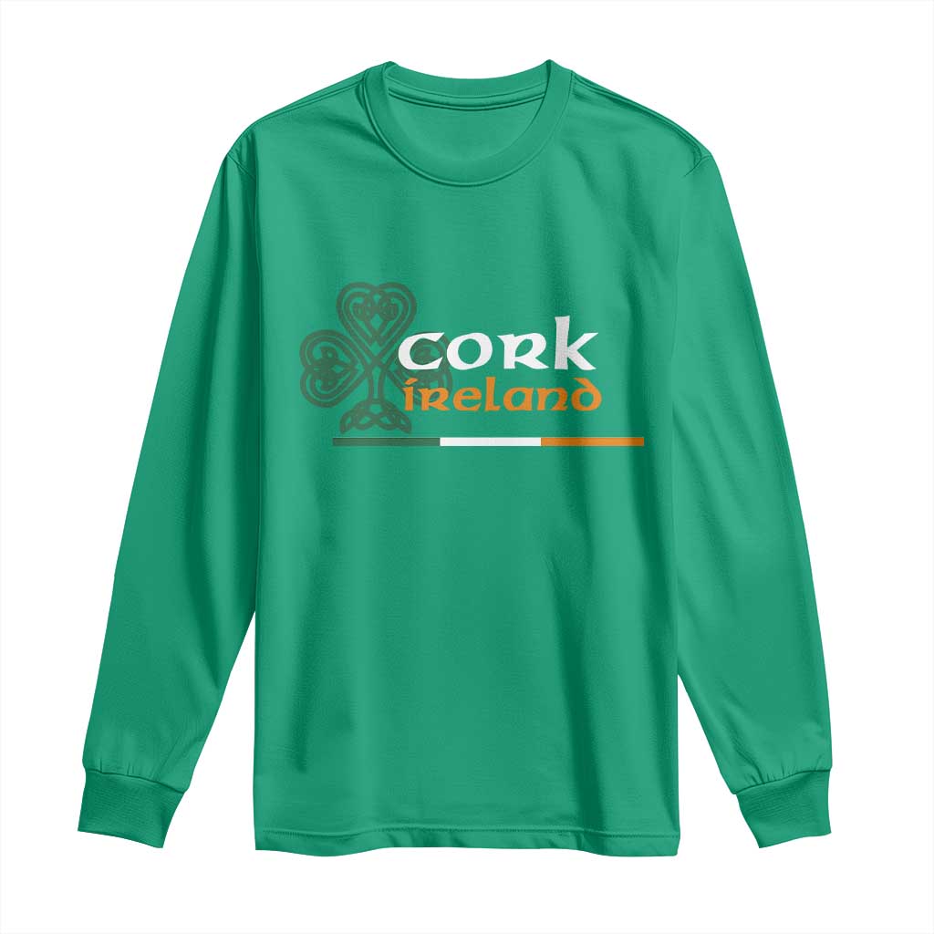 Cork Ireland Long Sleeve Shirt Irish City Souvenir St Patricks Day Celtic Shamrock