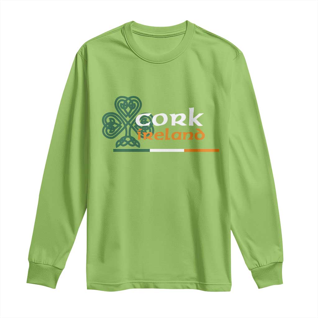 Cork Ireland Long Sleeve Shirt Irish City Souvenir St Patricks Day Celtic Shamrock