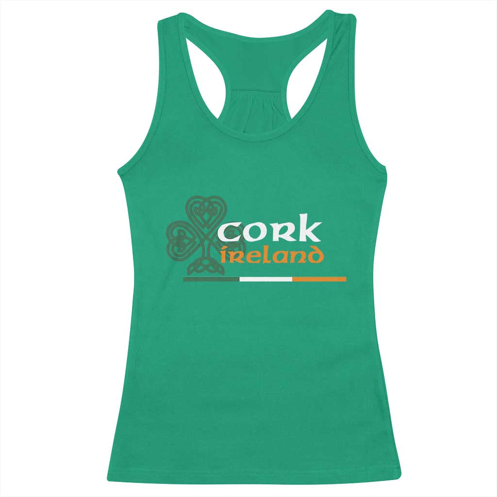 Cork Ireland Racerback Tank Top Irish City Souvenir St Patricks Day Celtic Shamrock