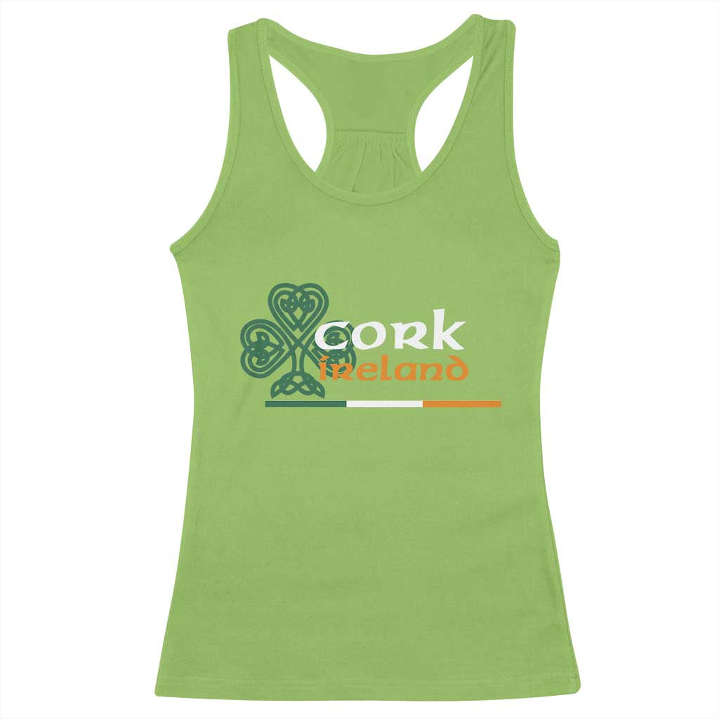Cork Ireland Racerback Tank Top Irish City Souvenir St Patricks Day Celtic Shamrock