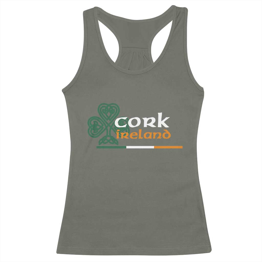 Cork Ireland Racerback Tank Top Irish City Souvenir St Patricks Day Celtic Shamrock