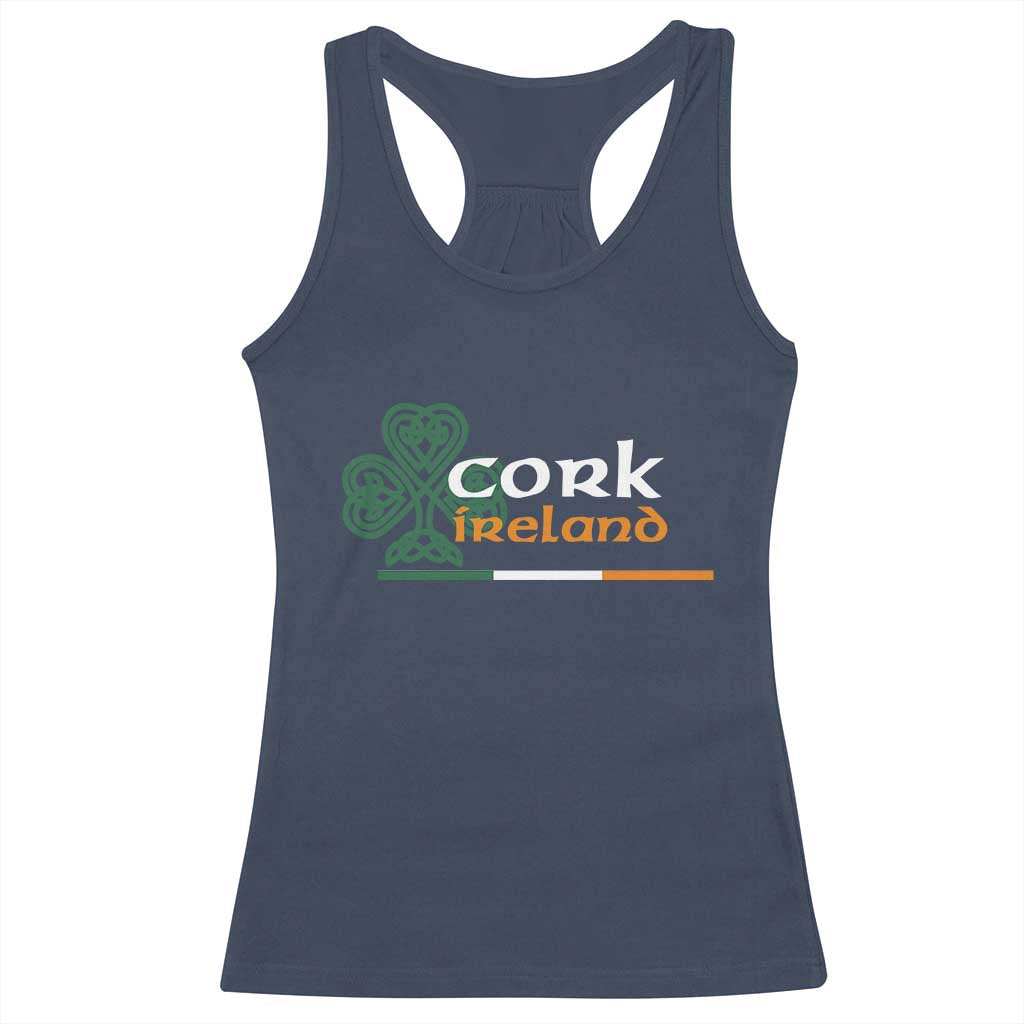 Cork Ireland Racerback Tank Top Irish City Souvenir St Patricks Day Celtic Shamrock