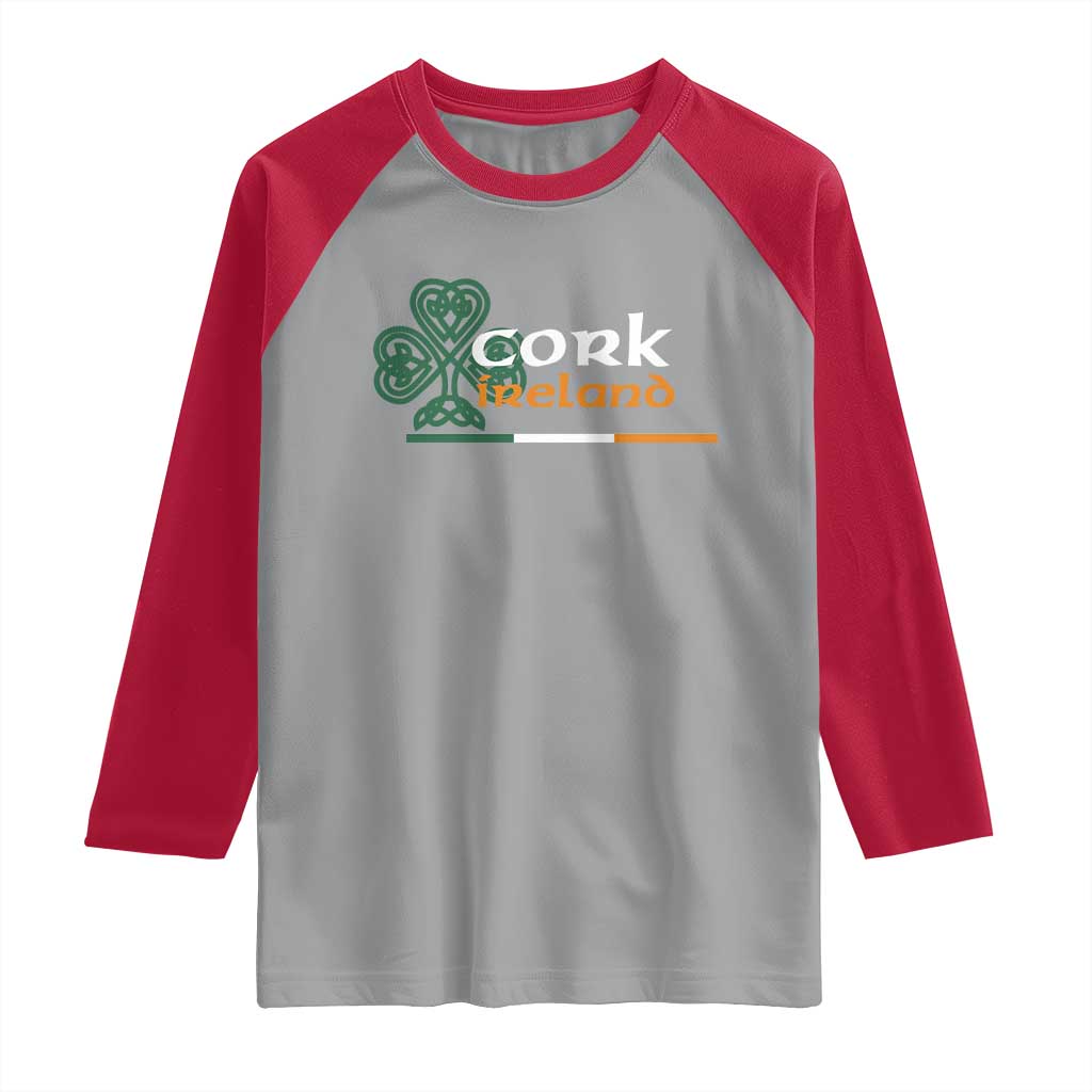 Cork Ireland Raglan Shirt Irish City Souvenir St Patricks Day Celtic Shamrock