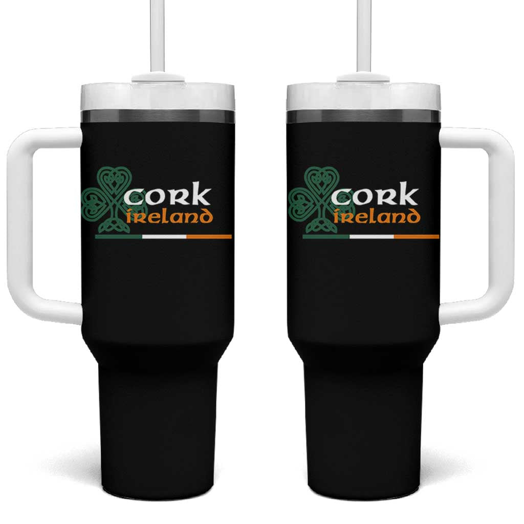 Cork Ireland Tumbler With Handle Irish City Souvenir St Patricks Day Celtic Shamrock