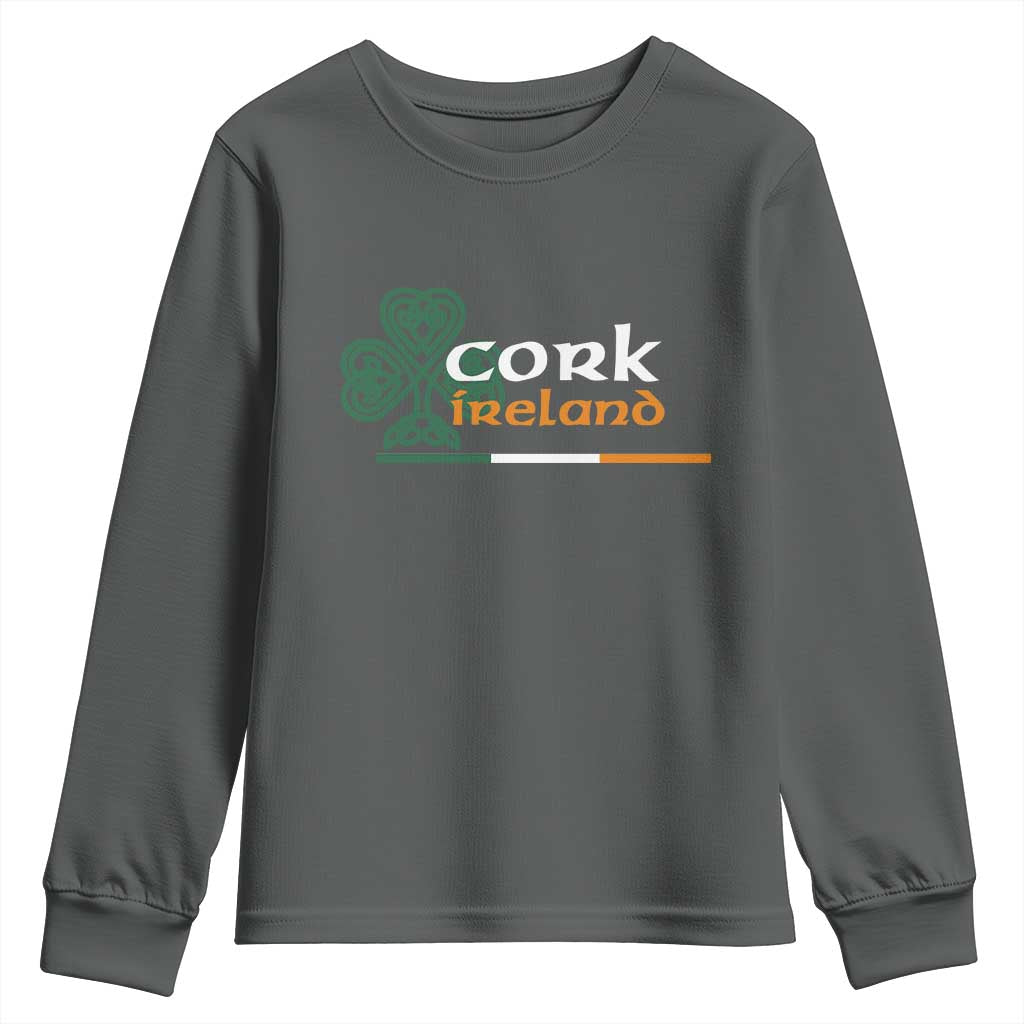 Cork Ireland Youth Sweatshirt Irish City Souvenir St Patricks Day Celtic Shamrock