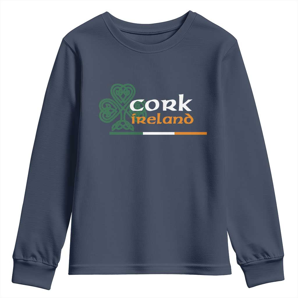 Cork Ireland Youth Sweatshirt Irish City Souvenir St Patricks Day Celtic Shamrock