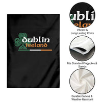 Dublin Ireland Garden Flag Irish City Souvenir St Patricks Day Celtic Shamrock