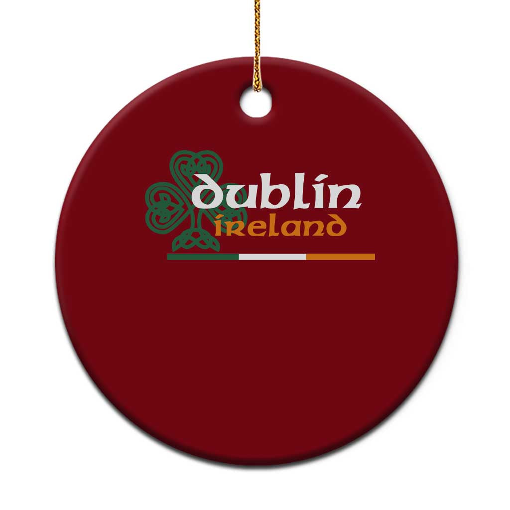 Dublin Ireland Ceramic Ornament Irish City Souvenir St Patricks Day Celtic Shamrock