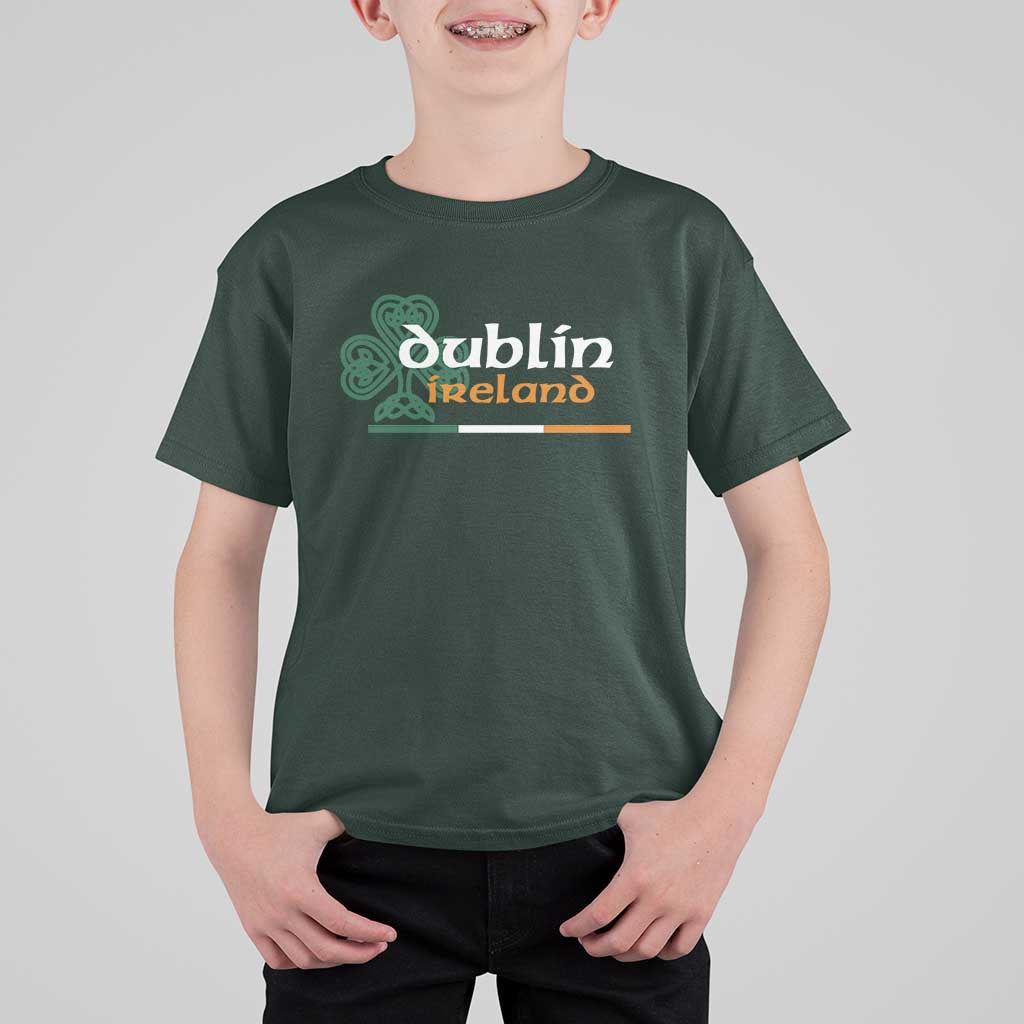 Dublin Ireland T Shirt For Kid Irish City Souvenir St Patricks Day Celtic Shamrock